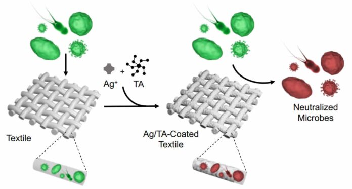 Silver-based antimicrobial clear coating that cuts odors